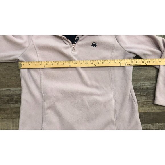 Brooks Brothers 346 Womens Purple 1/4 Zip Fleece Pullover XL Pocketed Jacket - Picture 4 of 5